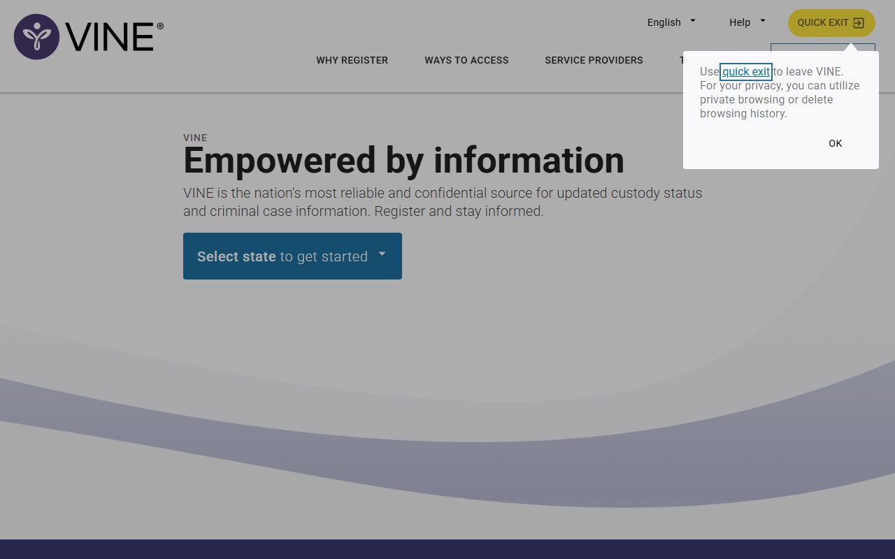 Sacramento County released inmates VINELink custody status search